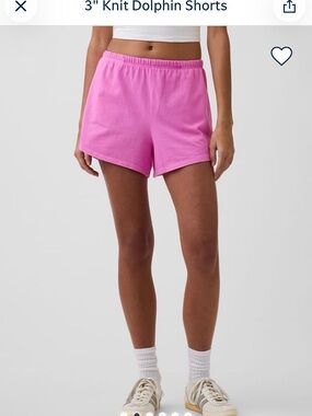 Gap 3" Knit Dolphin Shorts - Neon Pink Glow